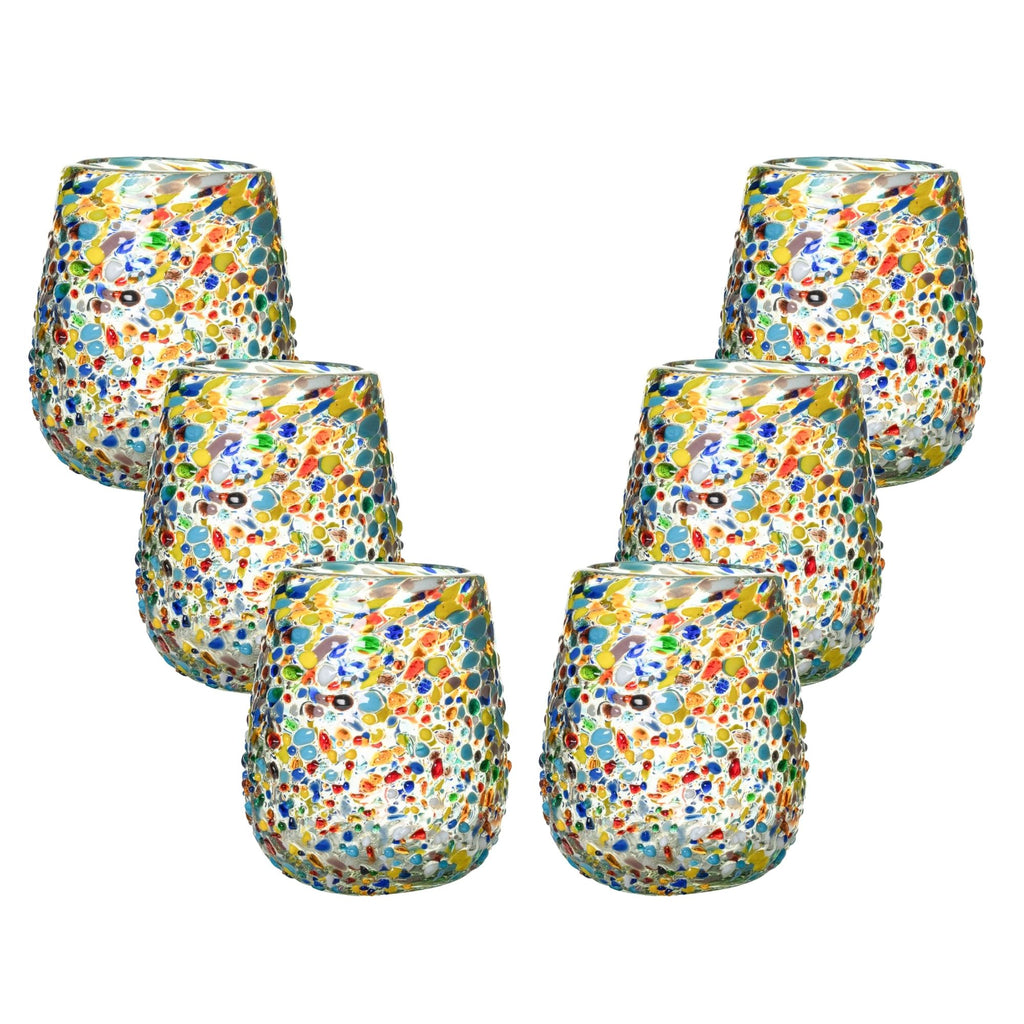 Set de 6 Vasos Stemless Confeti