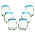 Set de 6 Vasos Stemless Posta Agua Marina