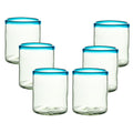 Set de 6 Vasos Posta Agua Marina
