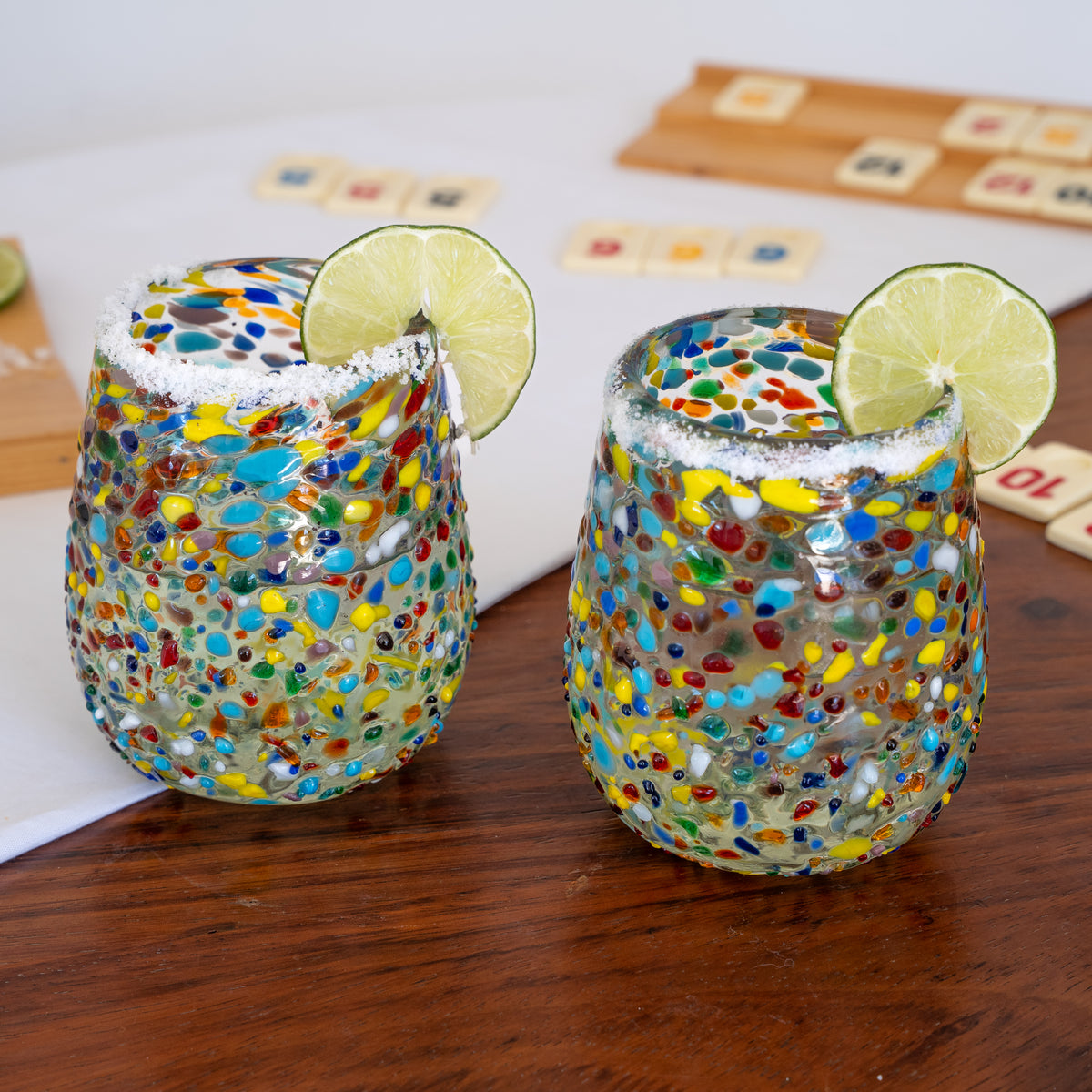 Set de 6 Vasos Stemless Confeti