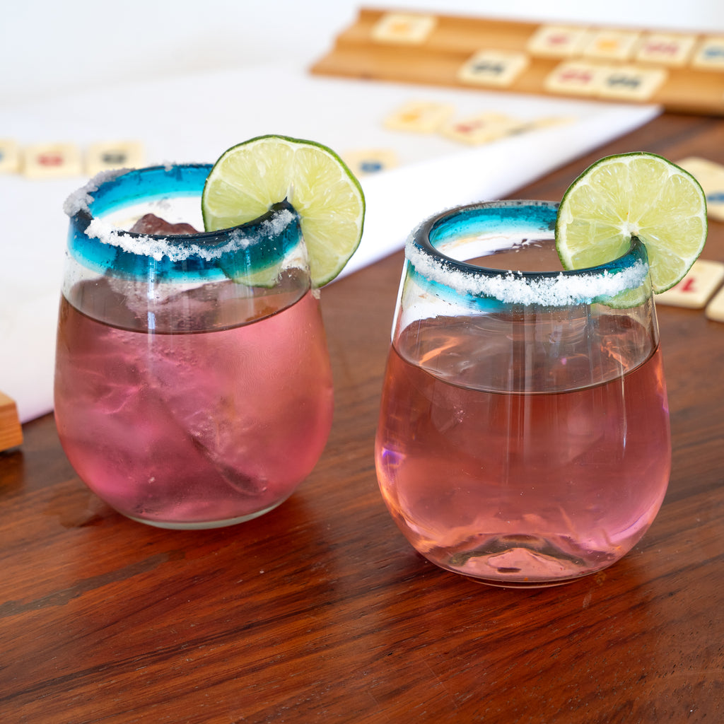 Set de 6 Vasos Stemless Posta Agua Marina