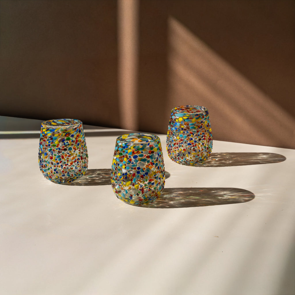 Set de 6 Vasos Stemless Confeti
