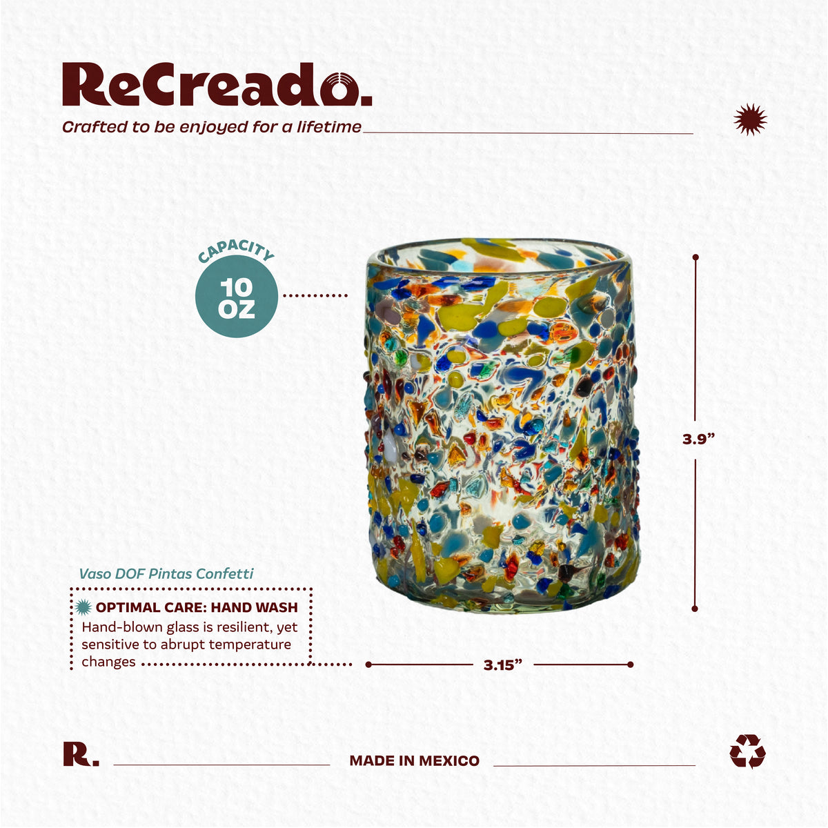 Set de 6 Vasos Confeti