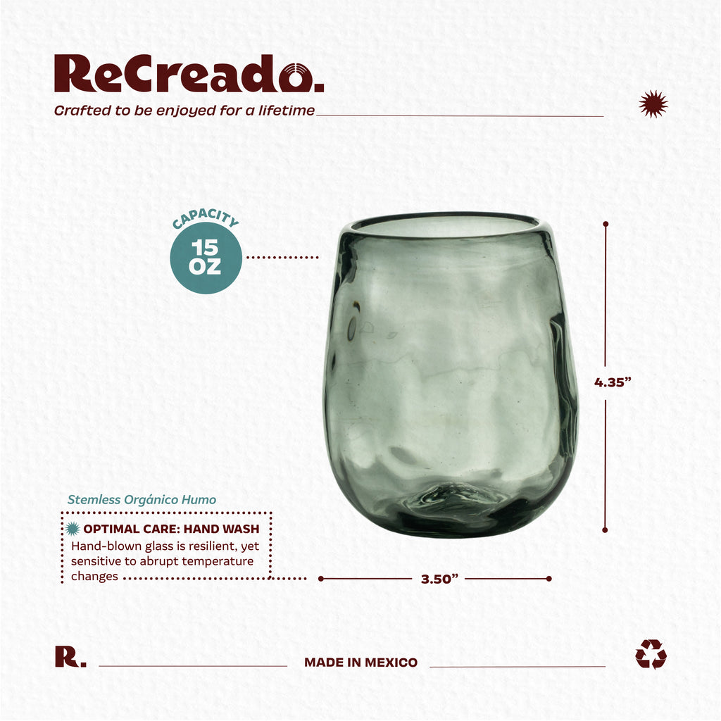 Set de 6 Vasos Stemless Humo
